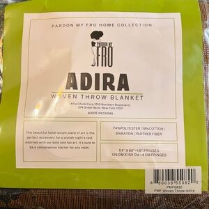 Pardon my fro Adira woven throw blanket, pardon my flow home collection